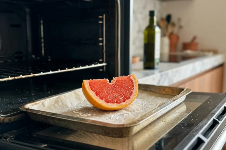 Cattivi odori in cucina? Il trucco della fetta di pompelmo nel forno che li azzera in pochi minuti