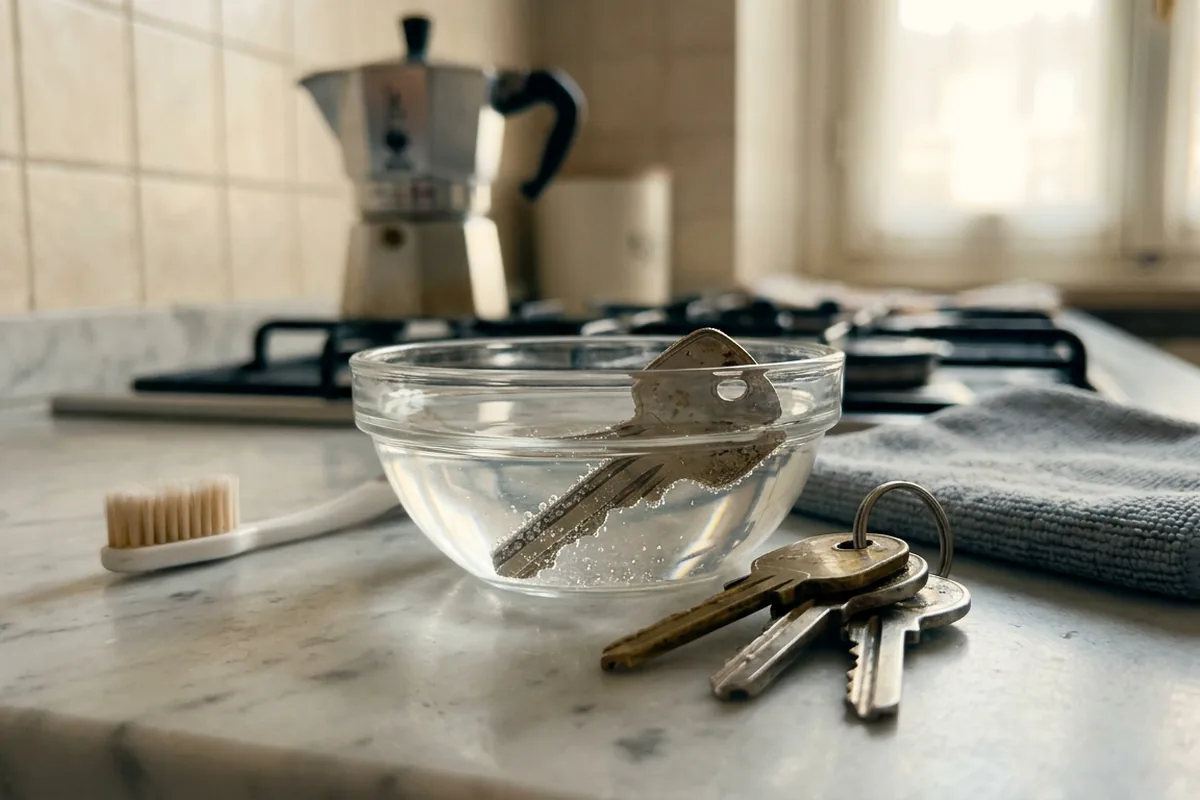 Chiavi brillanti e sicure: il metodo dell’aceto bianco che funziona (e i casi in cui rovina tutto)
