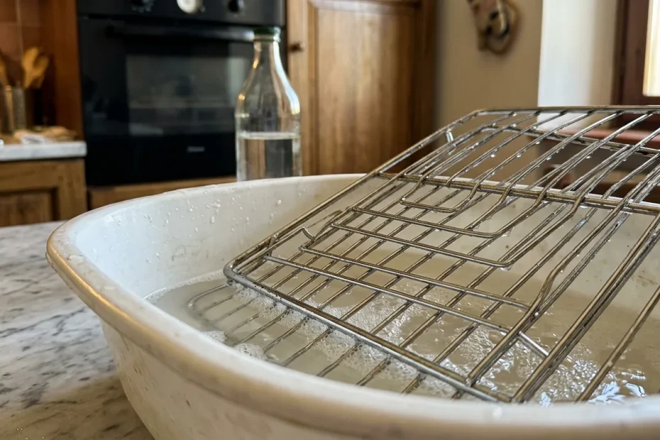 Griglie del forno nere e unte? Il trucco dell’aceto bianco che le fa brillare senza sgrassatori