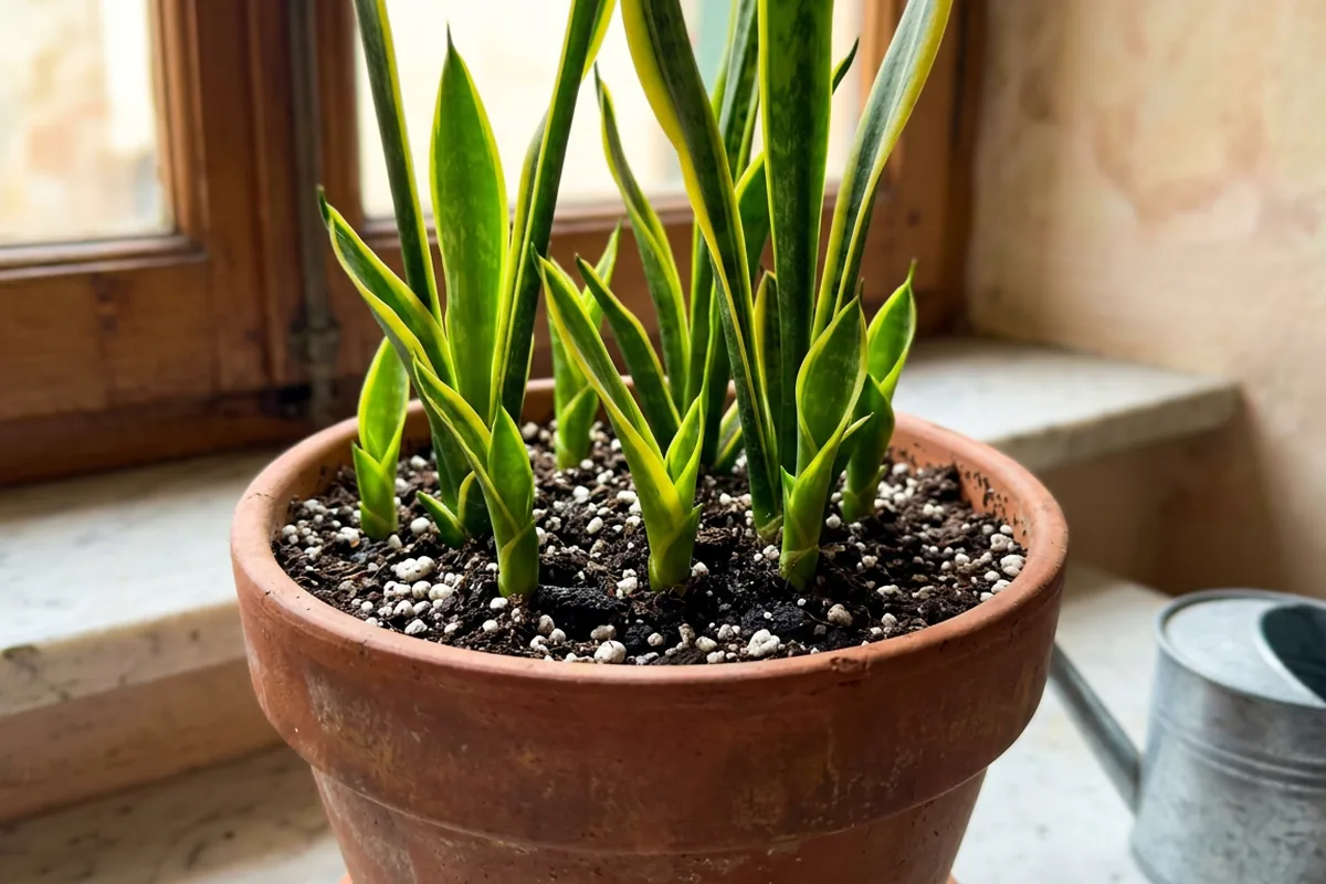Lingua di suocera piena di nuovi polloni: il metodo semplice con luce, acqua e vaso giusto