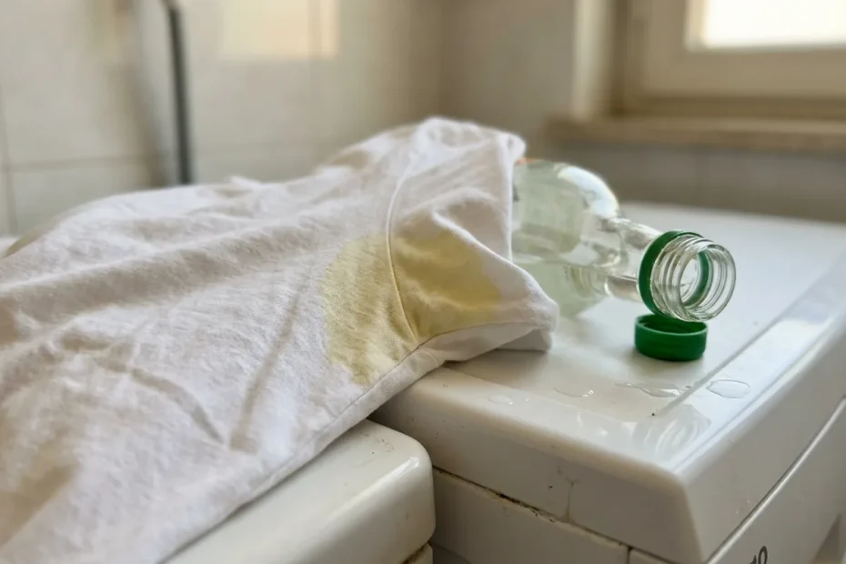 Macchie che spariscono davvero: il trucco dell’aceto bianco prima del lavaggio