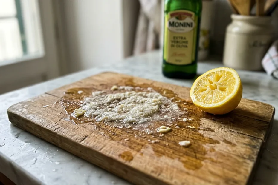Odore di aglio sul tagliere in legno: il trucco veloce che lo elimina senza rovinarlo