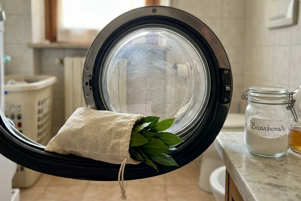 Odore di muffa in lavatrice: il trucco dell’alloro che funziona (se lo usi così)