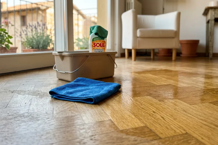 Parquet opaco e pieno di aloni: il metodo delicato che lo fa brillare in 10 minuti