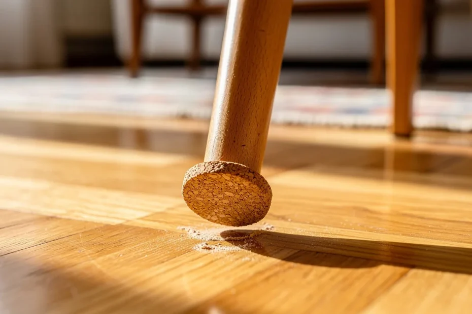 Sedie silenziose e parquet intatto: il trucco dei tappi di sughero che non graffia il pavimento